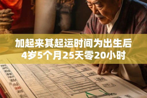 加起来其起运时间为出生后4岁5个月25天零20小时