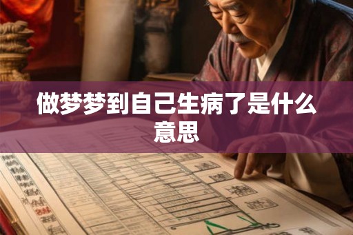 做梦梦到自己生病了是什么意思