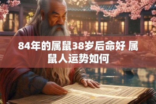 84年的属鼠38岁后命好 属鼠人运势如何 84年的属鼠38岁后命好 属鼠人运势如何