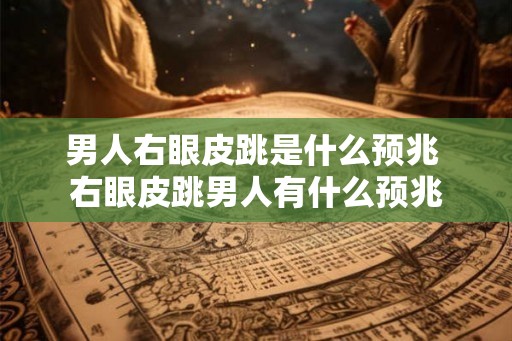 男人右眼皮跳是什么预兆 右眼皮跳男人有什么预兆