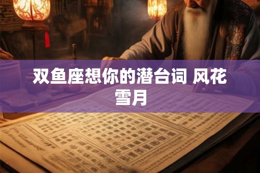 双鱼座想你的潜台词 风花雪月 双鱼座想你的潜台词 风花雪月