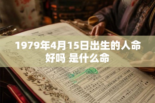 1979年4月15日出生的人命好吗 是什么命