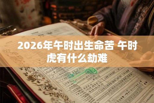 2026年午时出生命苦 午时虎有什么劫难 2026年午时出生命苦 午时虎有什么劫难