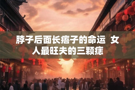 脖子后面长痦子的命运  女人最旺夫的三颗痣