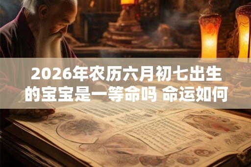 2026年农历六月初七出生的宝宝是一等命吗 命运如何