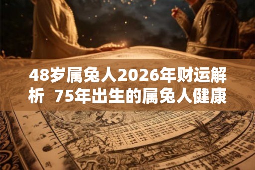 48岁属兔人2026年财运解析  75年出生的属兔人健康运势