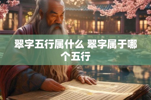 翠字五行属什么 翠字属于哪个五行