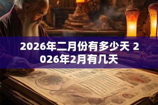 2026年二月份有多少天 2026年2月有几天