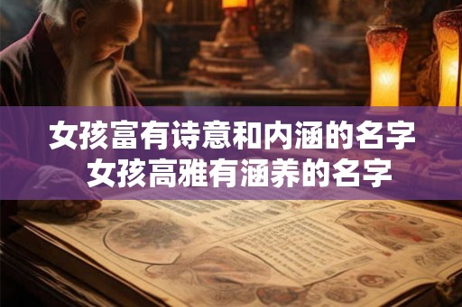 女孩富有诗意和内涵的名字  女孩高雅有涵养的名字