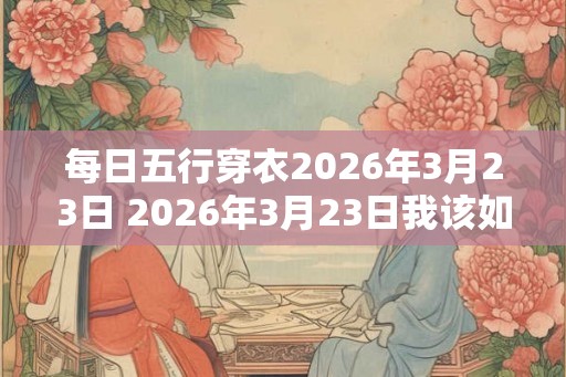 每日五行穿衣2026年3月23日 2026年3月23日我该如何穿衣