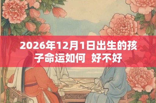 2026年12月1日出生的孩子命运如何  好不好