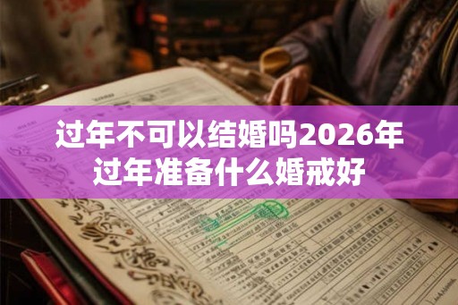 过年不可以结婚吗2026年过年准备什么婚戒好