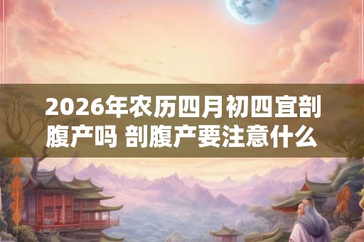 2026年农历四月初四宜剖腹产吗 剖腹产要注意什么