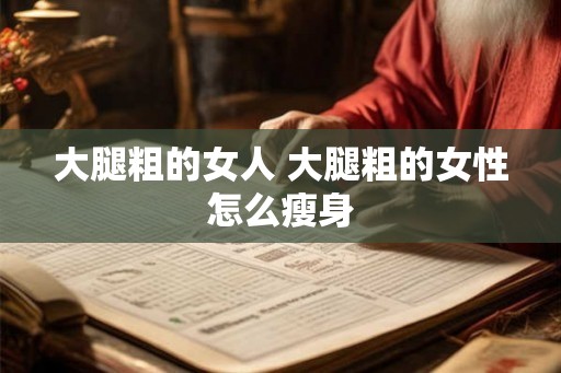 大腿粗的女人 大腿粗的女性怎么瘦身