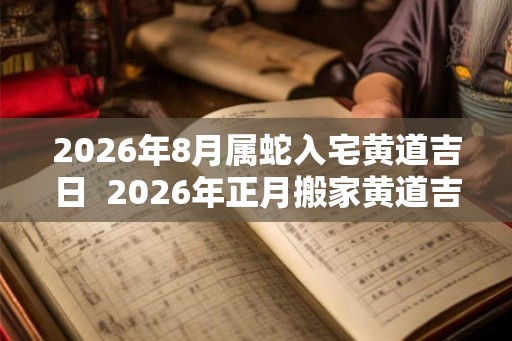 2026年8月属蛇入宅黄道吉日  2026年正月搬家黄道吉日