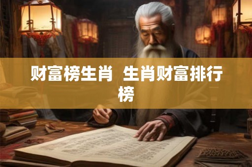 财富榜生肖 生肖财富排行榜 财富榜生肖 生肖财富排行榜