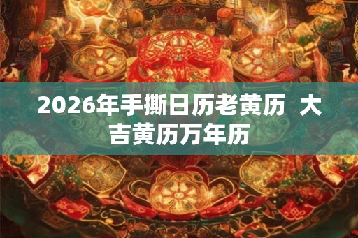 2026年手撕日历老黄历  大吉黄历万年历