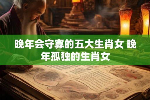 晚年会守寡的五大生肖女 晚年孤独的生肖女