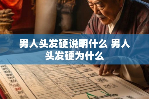 男人头发硬说明什么 男人头发硬为什么 男人头发硬说明什么 男人头发硬为什么