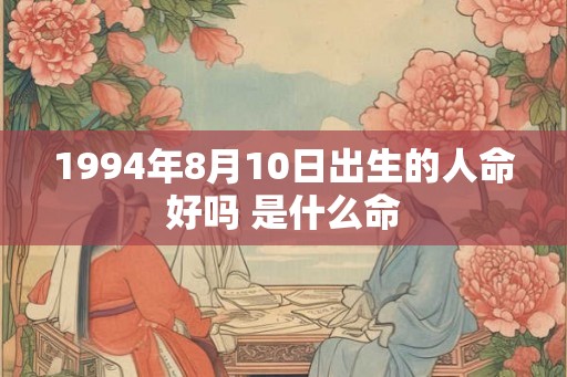 1994年8月10日出生的人命好吗 是什么命