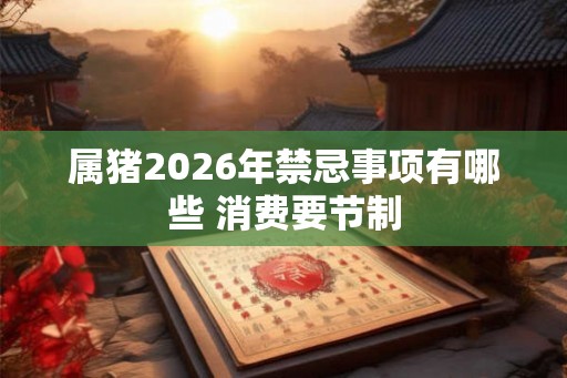 属猪2026年禁忌事项有哪些 消费要节制