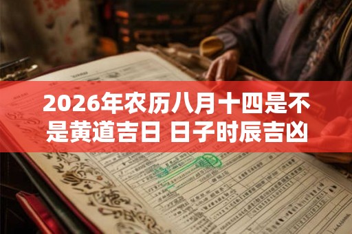 2026年农历八月十四是不是黄道吉日 日子时辰吉凶