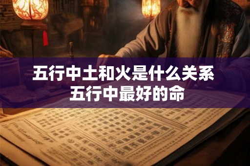 五行中土和火是什么关系  五行中最好的命