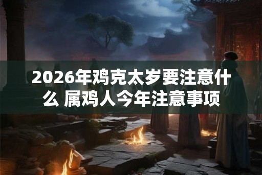 2026年鸡克太岁要注意什么 属鸡人今年注意事项