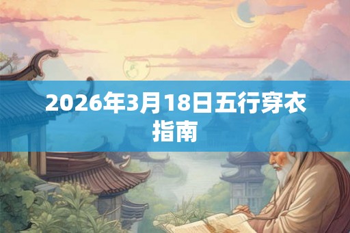 2026年3月18日五行穿衣指南