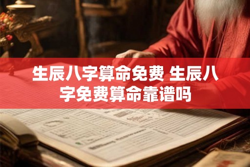 生辰八字算命免费 生辰八字免费算命靠谱吗