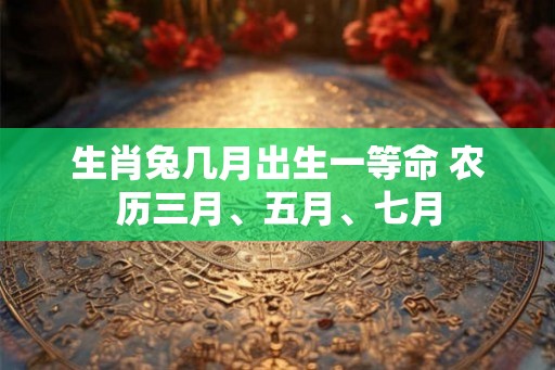 生肖兔几月出生一等命 农历三月、五月、七月 生肖兔几月出生一等命 农历三月、五月、七月