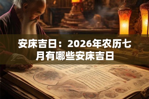 安床吉日：2026年农历七月有哪些安床吉日