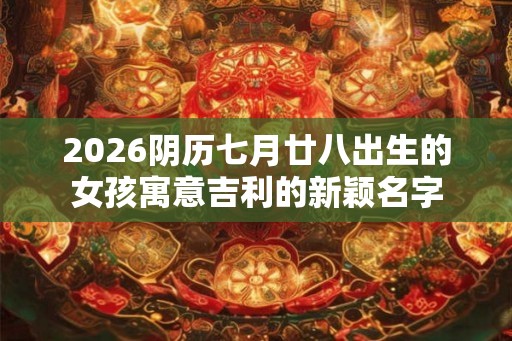 2026阴历七月廿八出生的女孩寓意吉利的新颖名字