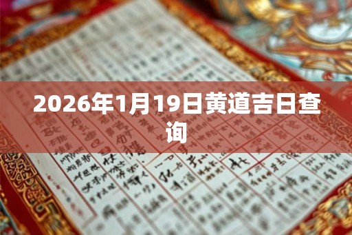 2026年1月19日黄道吉日查询