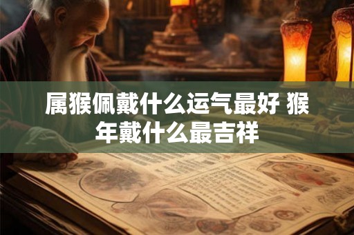属猴佩戴什么运气最好 猴年戴什么最吉祥