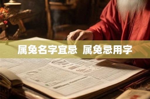属兔名字宜忌  属兔忌用字
