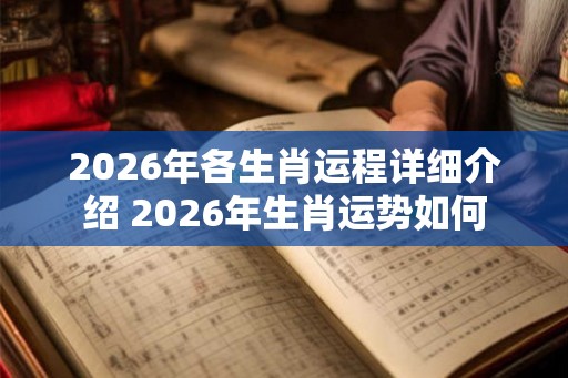 2026年各生肖运程详细介绍 2026年生肖运势如何