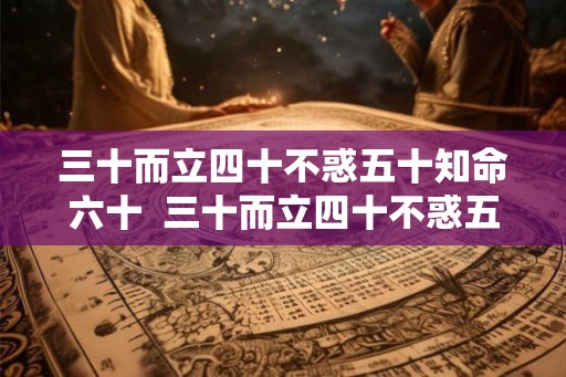 三十而立四十不惑五十知命六十  三十而立四十不惑五十知天命