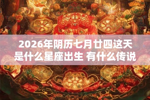 2026年阴历七月廿四这天是什么星座出生 有什么传说故事