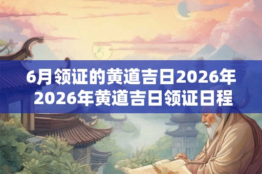 6月领证的黄道吉日2026年 2026年黄道吉日领证日程 6月领证的黄道吉日2026年 2026年黄道吉日领证日程