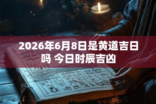 2026年6月8日是黄道吉日吗 今日时辰吉凶 2026年6月8日是黄道吉日吗 今日时辰吉凶
