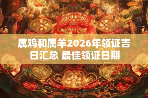 属鸡和属羊2026年领证吉日汇总 最佳领证日期