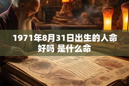 1971年8月31日出生的人命好吗 是什么命 1971年8月31日出生的人命好吗 是什么命