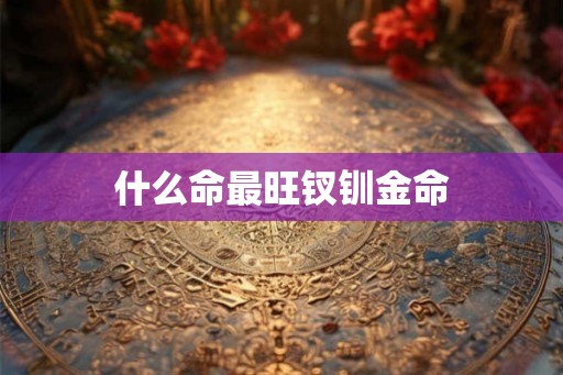 什么命最旺钗钏金命