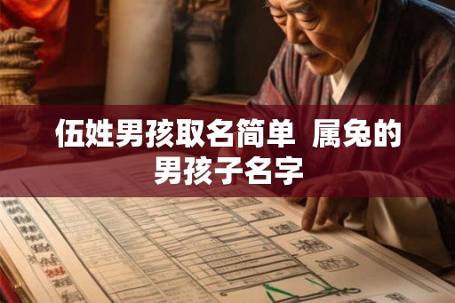 伍姓男孩取名简单  属兔的男孩子名字