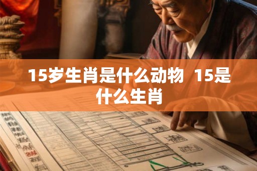 15岁生肖是什么动物  15是什么生肖
