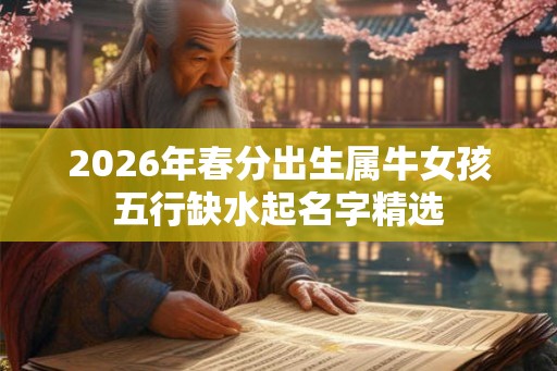 2026年春分出生属牛女孩五行缺水起名字精选
