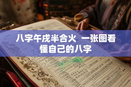 八字午戌半合火 一张图看懂自己的八字 八字午戌半合火 一张图看懂自己的八字