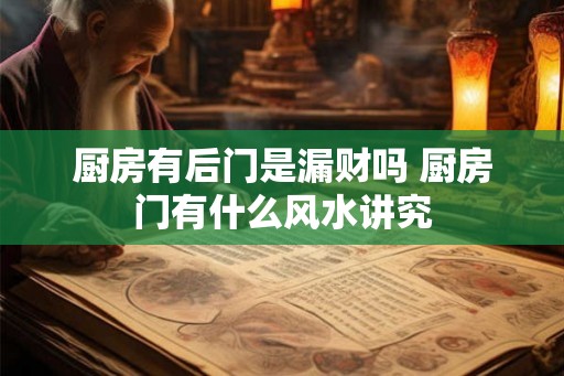 厨房有后门是漏财吗 厨房门有什么风水讲究