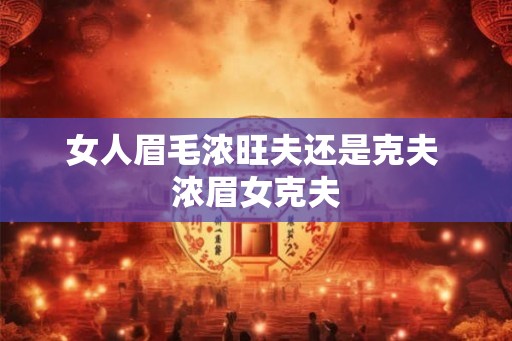 女人眉毛浓旺夫还是克夫 浓眉女克夫